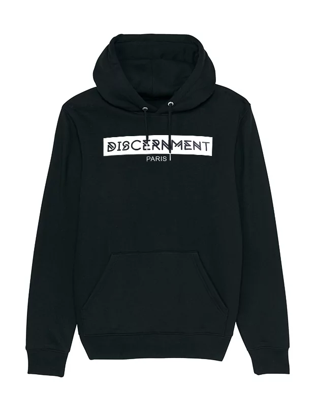 Sweat Capuche Discernment Paris Noir de discernment sur Scredboutique.com