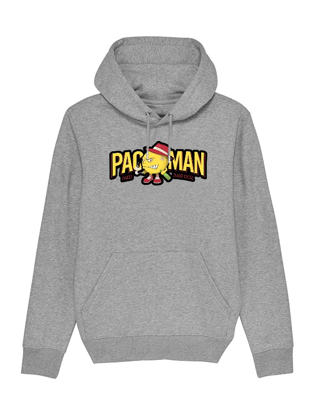 Sweat Capuche Paco - Pacman Gris de paco sur Scredboutique.com