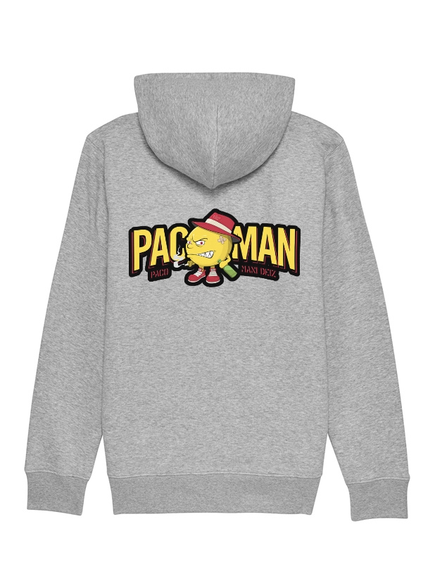 Sweat Zippé Capuche Paco - Pacman Gris de paco sur Scredboutique.com