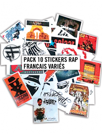 Pack 10 Stickers Rap Francais Variés