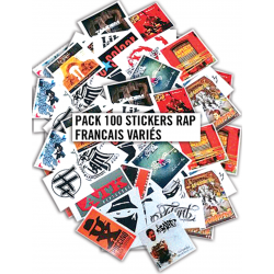 Pack 100 Stickers Rap Francais Variés de scred connexion sur Scredboutique.com