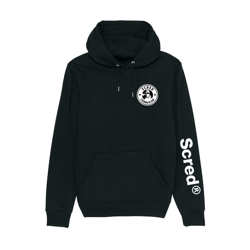 Sweat Noir Scred Manche