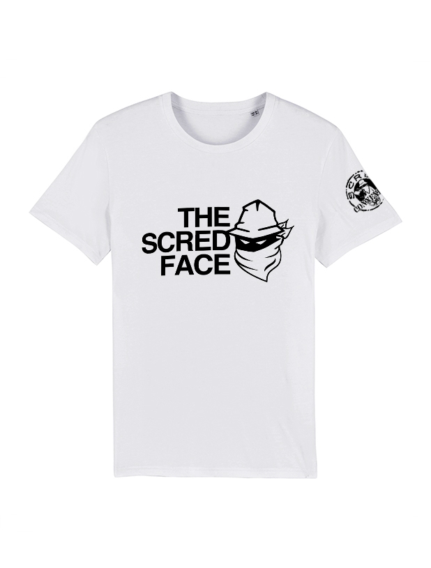 T-shirt Blanc The Scred Face de scred connexion sur Scredboutique.com