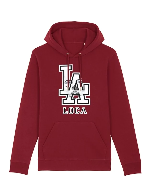 Sweat Capuche Bordeaux Versil La Loca de versil sur Scredboutique.com