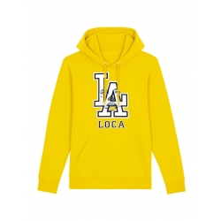Sweat Capuche Jaune Versil La Loca de versil sur Scredboutique.com