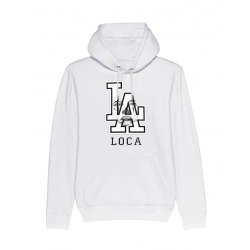 Sweat Capuche Blanc Versil La Loca de versil sur Scredboutique.com