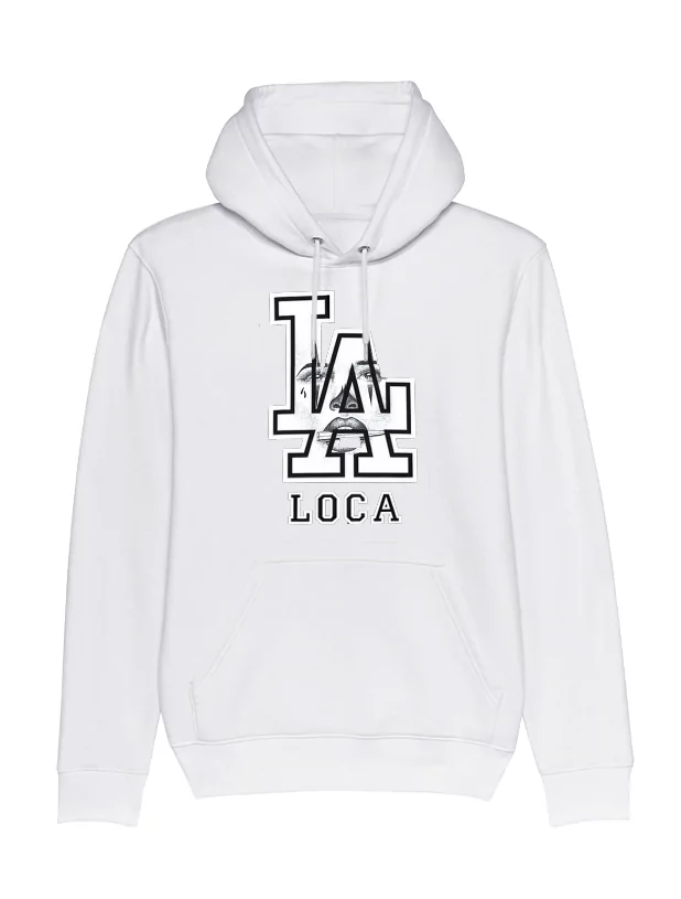 Sweat Capuche Blanc Versil La Loca de versil sur Scredboutique.com