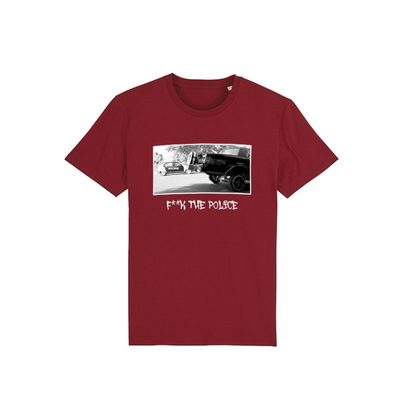 Tshirt Versil F**k The Police Bordeaux