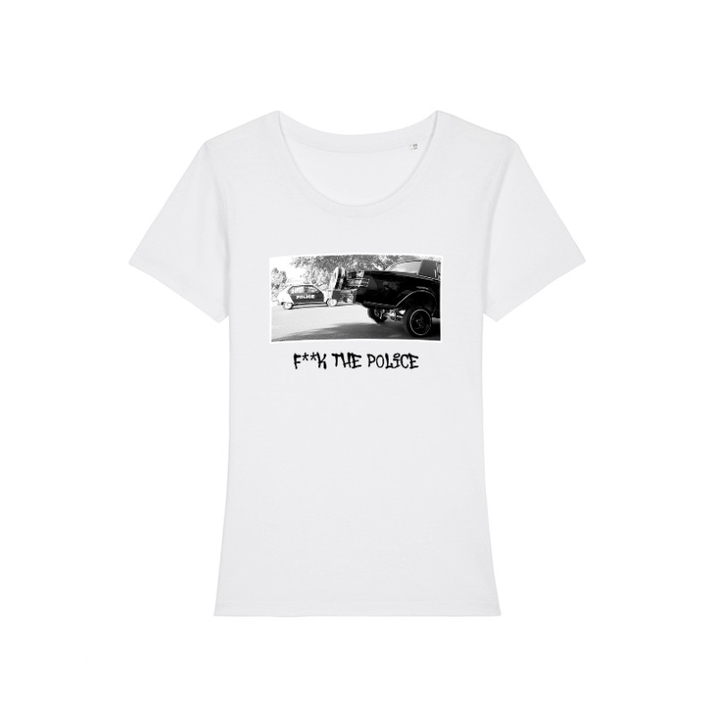 Tshirt Versil F**k The Police Blanc Femme
