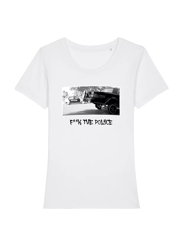 Tshirt Versil F**k The Police Blanc Femme de versil sur Scredboutique.com