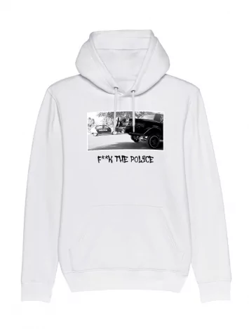 versil Sweat Capuche Blanc Versil F**k The Police