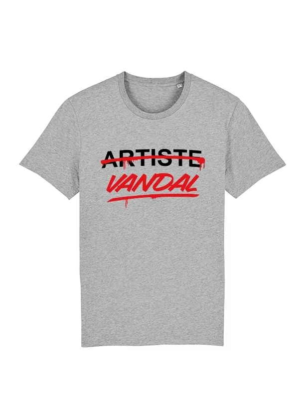 Tshirt Artiste Vandal gris de amadeus sur Scredboutique.com