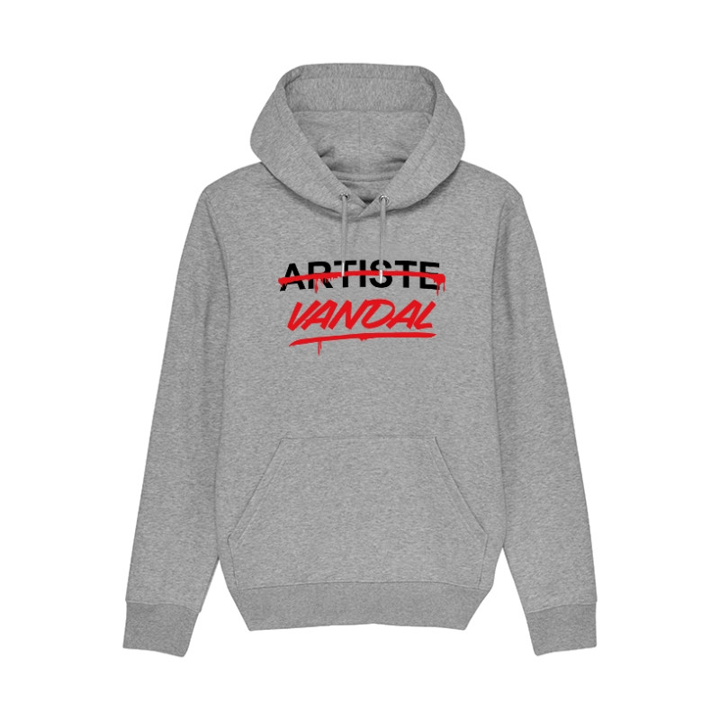 Sweat Capuche Artiste Vandal gris