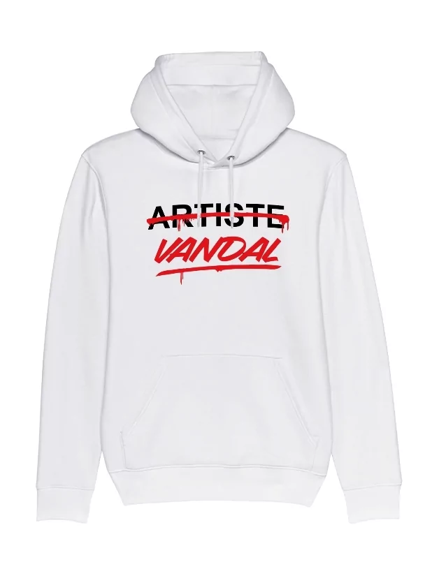 Sweat Capuche Artiste Vandal Blanc de amadeus sur Scredboutique.com