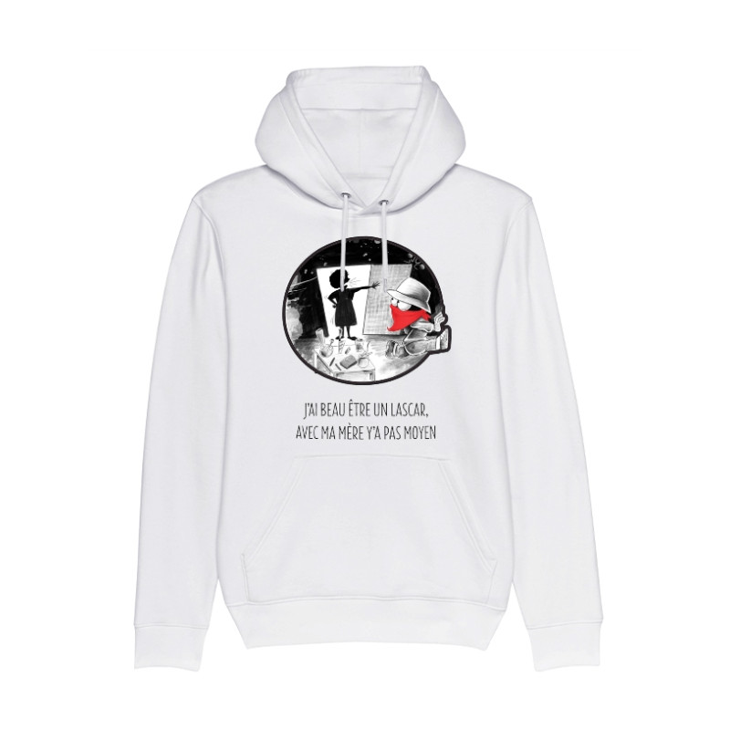 Sweat Capuche Collector Expression Disckrete Blanc
