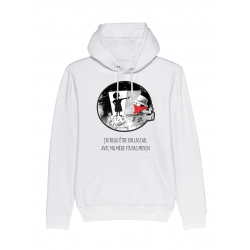 Sweat Capuche Collector Expression Disckrete Blanc de expression direkt sur Scredboutique.com