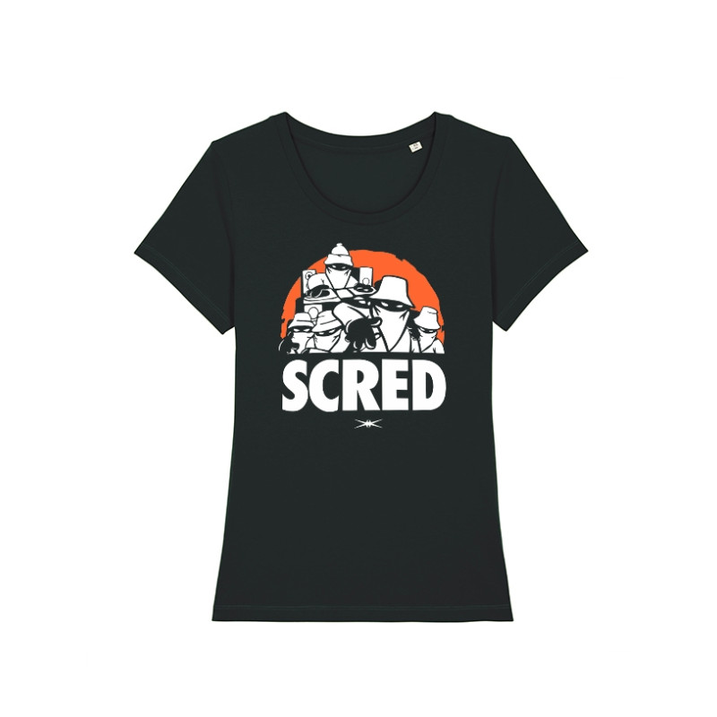 T Shirt Femme Scred Perso Noir