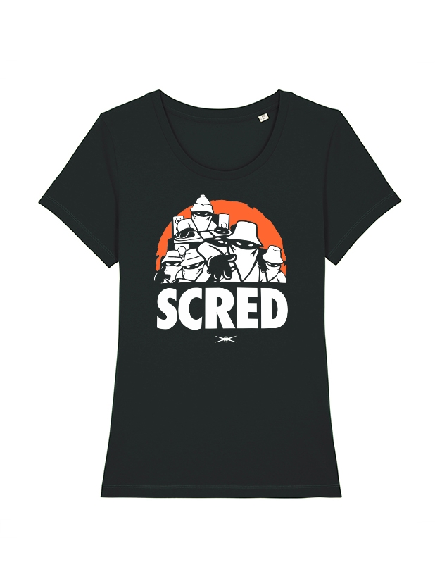 T Shirt Femme La Scred En Live Noir de scred connexion sur Scredboutique.com
