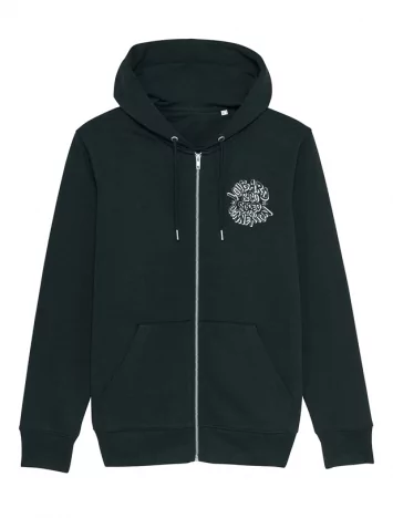 Sweat Zippé Capuche Noir Scred Loubard X Xane