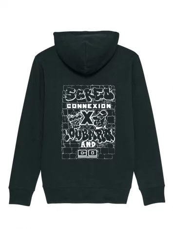 scred connexion Sweat Zippé Capuche Noir Scred Loubard X Xane