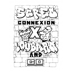 Tshirt Noir Scred Loubard X Xane de scred connexion sur Scredboutique.com