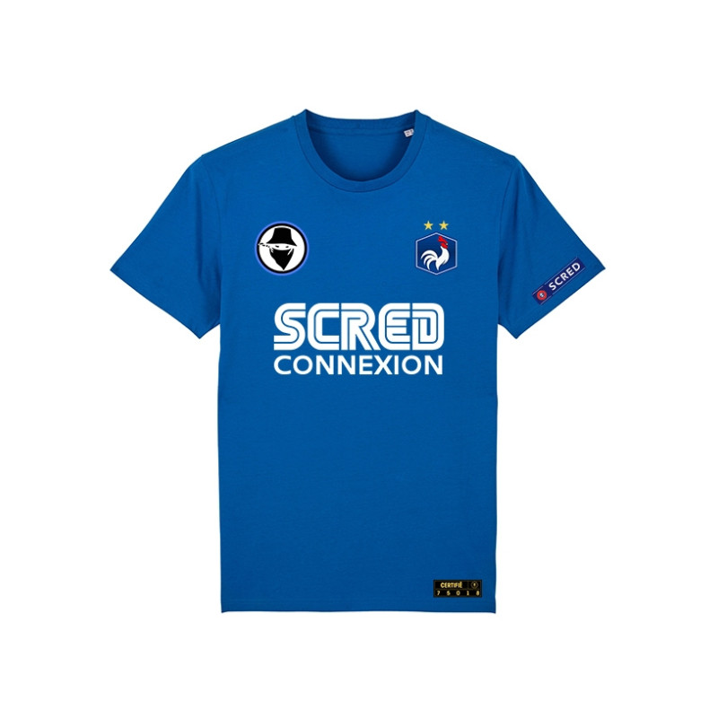 Tshirt France Scred Bleu Personnalisable