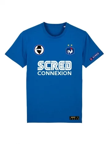 scred connexion Tshirt France Scred Bleu Personnalisable