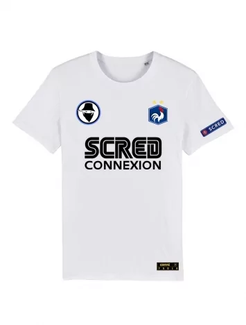 Tshirt France Scred Blanc Personnalisable