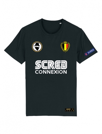 Tshirt Belgique Scred Noir Personnalisable