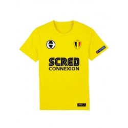 Tshirt Belgique Scred Jaune Personnalisable de scred connexion sur Scredboutique.com