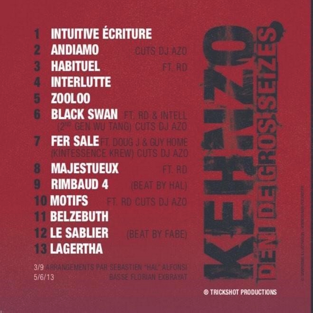 Album Cd "KEHNZO - Déni de gros seizes" de sur Scredboutique.com