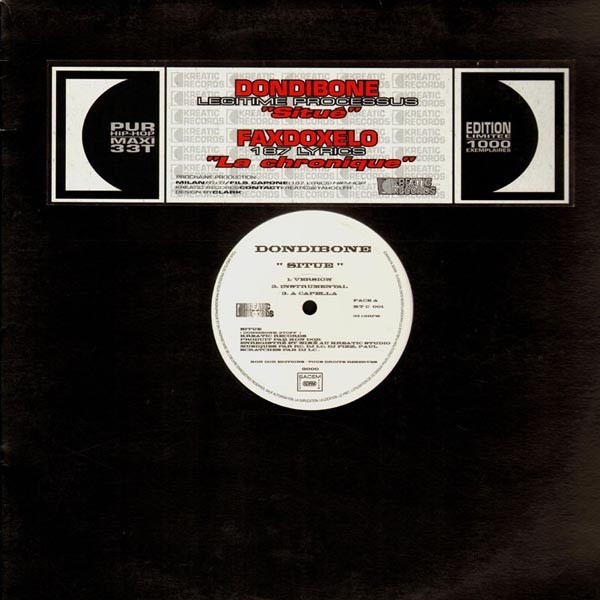 ALBUM VINYLE DONDIBONE " SITUÉ " / FAXDOXELO " LA CHRONIQUE '' de  sur Scredboutique.com